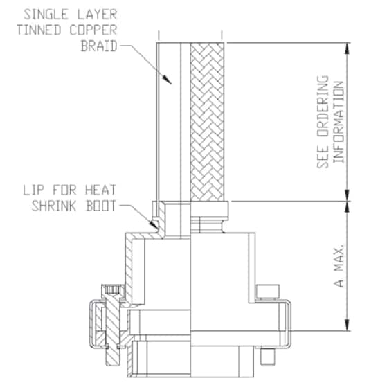 Technische Zeichnung - Cinch Micro-D-EMI-Backshells